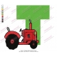 Tractor T Alphabet Embroidery Designs